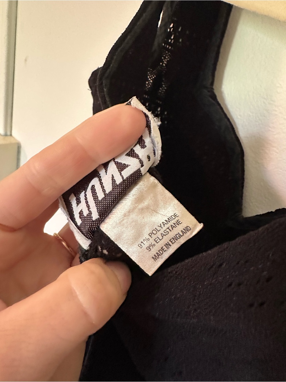 Vintage Hunza G bodycon mini dress black - Picture 6 of 7
